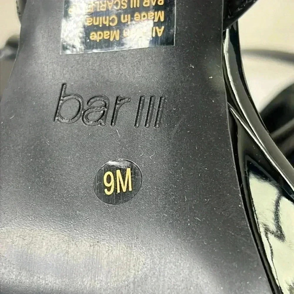 Bar III Womens Scarlett Patent Square Toe Heels 9 M - Picture 10 of 13